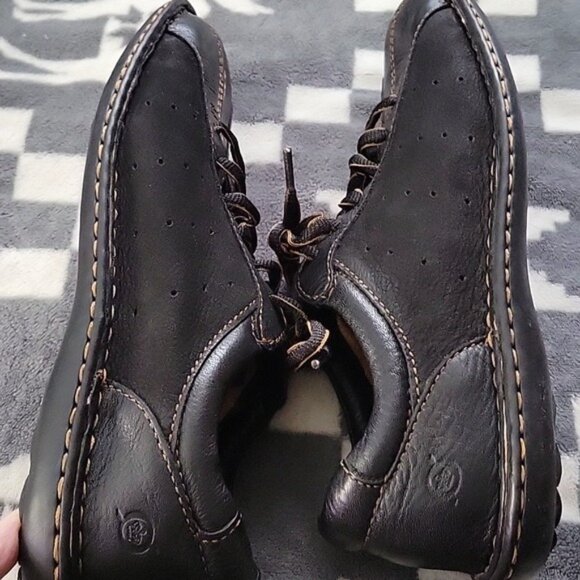 Børn Men’s Black Leather Lace-Up Casual Comfort Shoes W31015 | Size 10 (EU 42) main image 11